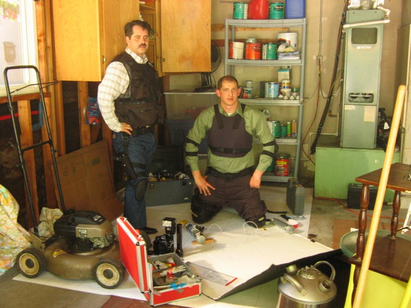 Rex Hoss and Daniel Shilleci as LAPD Bomb Squad Detectives.