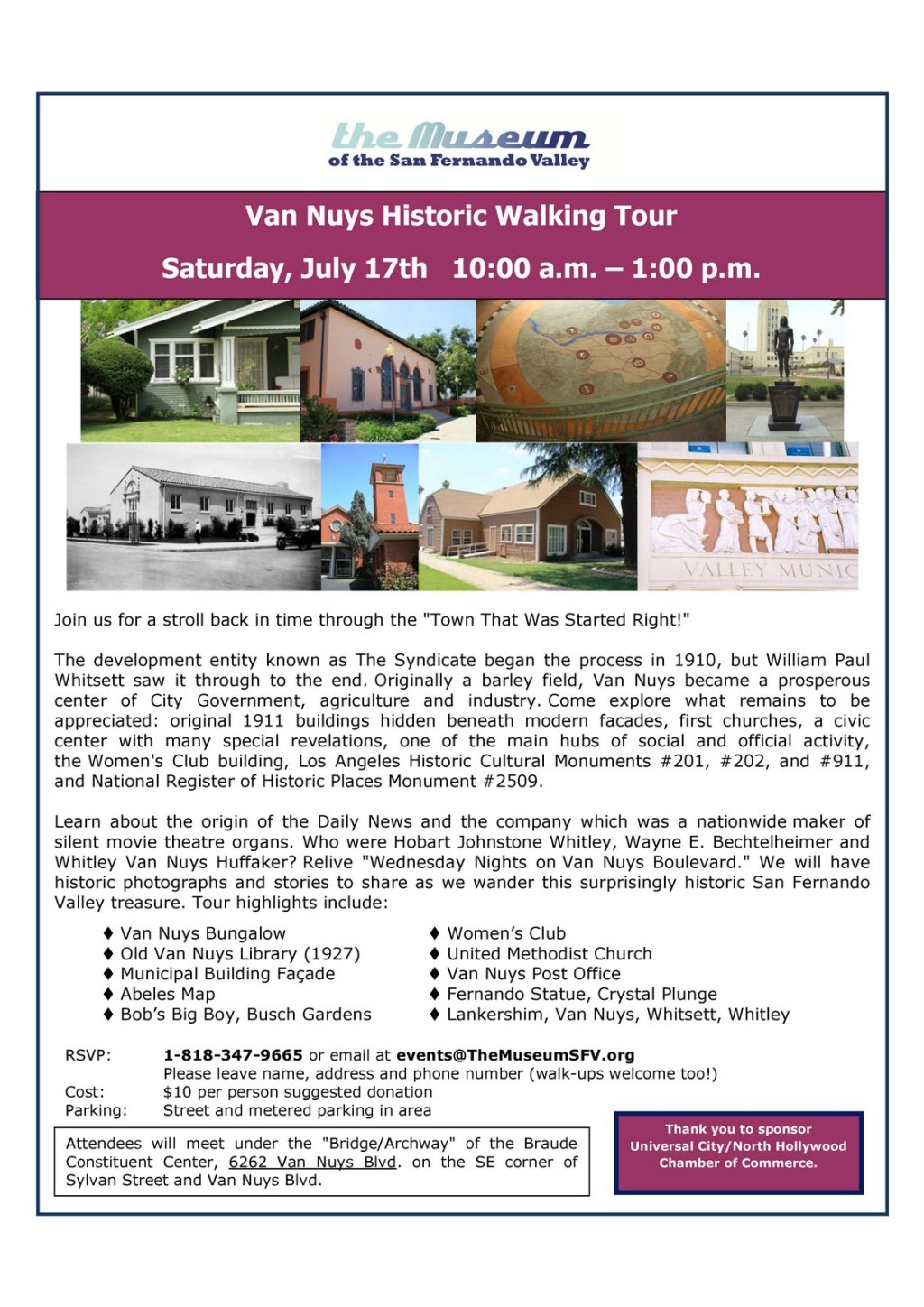 Another Guided Walking Tour Around Van Nuys: Sat. July&nbsp;17th