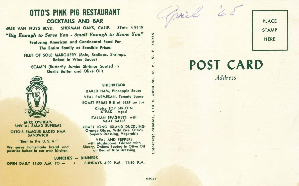 Otto's Pink Pig Restaurant Back