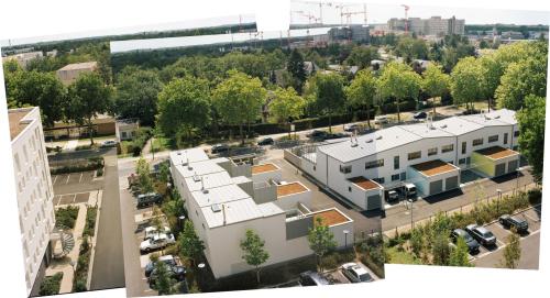 9 Houses and 24 bioclimatic collective housing units by Fleury, Benjamin / Photo: Emmanuelle Blanc
