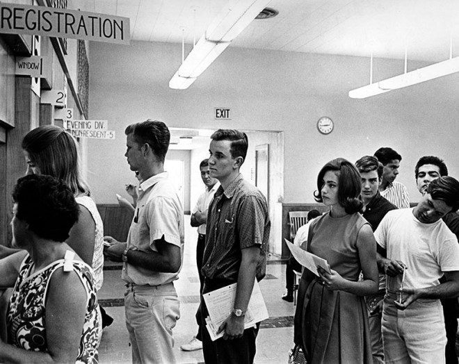 8/27/64: Registration at Valley College.