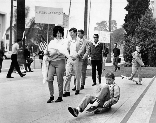 2/23/65: Kids protest new anti-skateboard ordinance at Van Nuys City Hall.