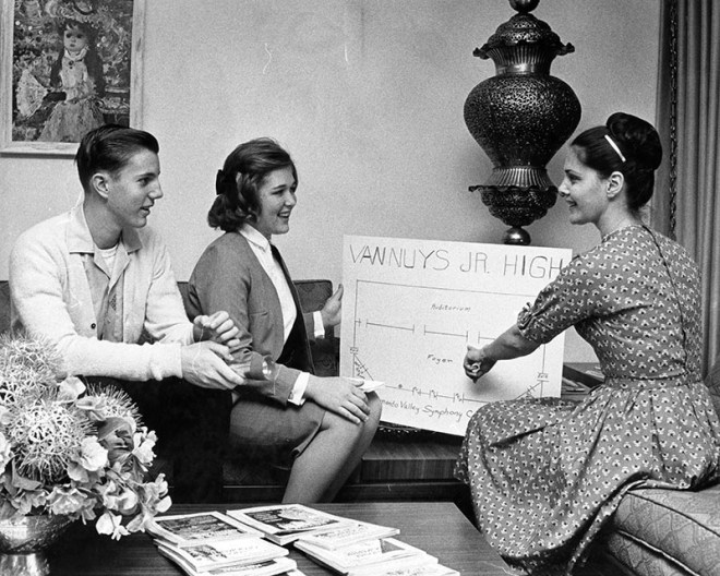 New boys and girls music groups at Van Nuys Junior High School, 5453 Vesper Av.  1/23/65