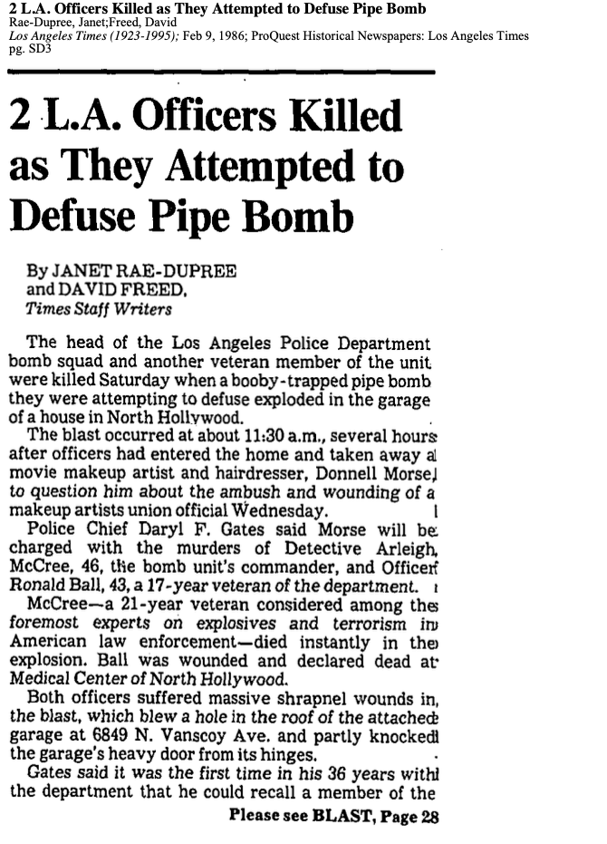 1986 LAPD Bomb Squad Killings
